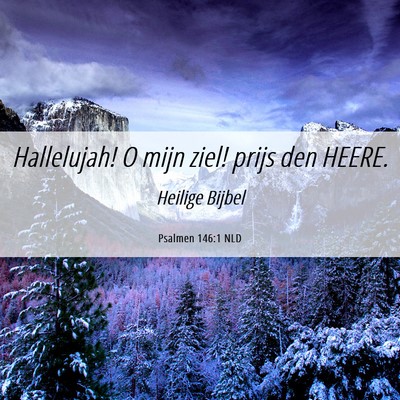 Picture 06 - Psalmen 146:1 NLD - Hallelujah! O mijn ziel! prijs den - Bible Verse Picture