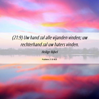 Picture 06 - Psalmen 21:8 NLD - (21:9) Uw hand zal alle vijanden vinden; uw - Bible Verse Picture