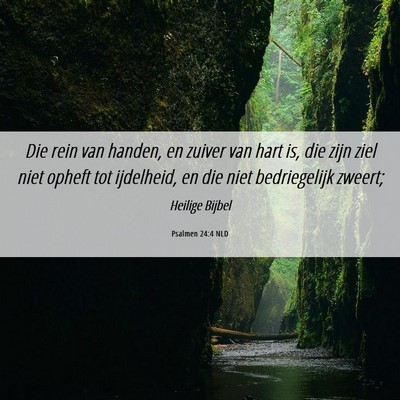 Picture 06 - Psalmen 24:4 NLD - Die rein van handen, en zuiver van hart is, die - Bible Verse Picture
