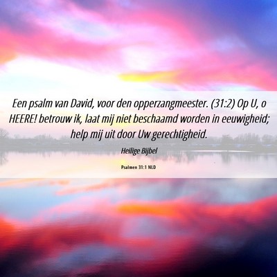Picture 06 - Psalmen 31:1 NLD - Een psalm van David, voor den opperzangmeester. - Bible Verse Picture