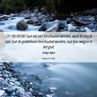 Picture 06 - Psalmen 31:17 NLD - (31:18) HEERE! laat mij niet beschaamd worden, - Bible Verse Picture