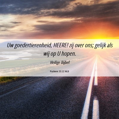 Picture 06 - Psalmen 33:22 NLD - Uw goedertierenheid, HEERE! zij over ons; gelijk - Bible Verse Picture