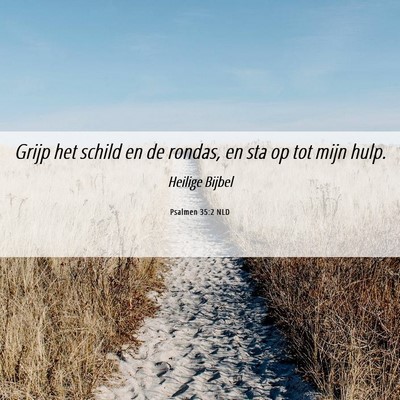 Picture 06 - Psalmen 35:2 NLD - Grijp het schild en de rondas, en sta op tot mijn - Bible Verse Picture
