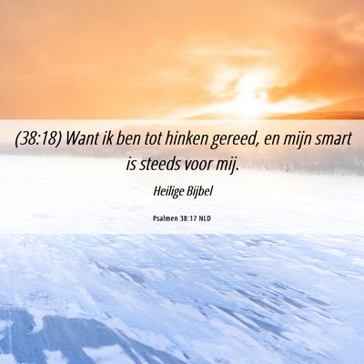 Picture 06 - Psalmen 38:17 NLD - (38:18) Want ik ben tot hinken gereed, en mijn - Bible Verse Picture