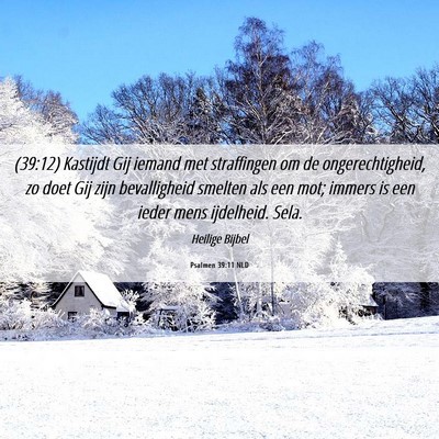 Picture 06 - Psalmen 39:11 NLD - (39:12) Kastijdt Gij iemand met straffingen om de - Bible Verse Picture