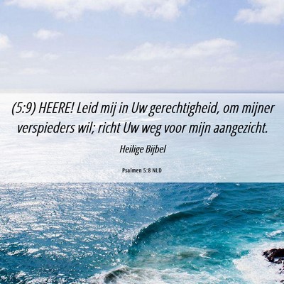 Picture 06 - Psalmen 5:8 NLD - (5:9) HEERE! Leid mij in Uw gerechtigheid, om - Bible Verse Picture
