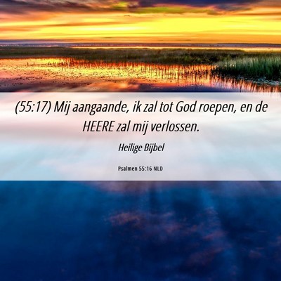 Picture 06 - Psalmen 55:16 NLD - (55:17) Mij aangaande, ik zal tot God roepen, en - Bible Verse Picture