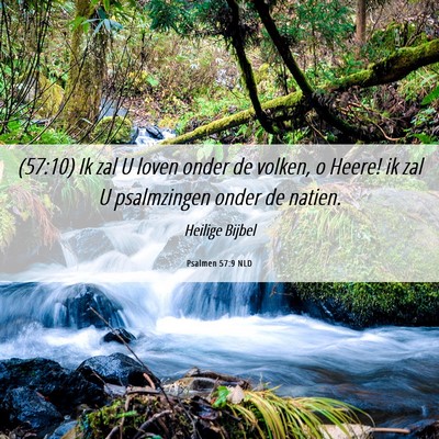 Picture 06 - Psalmen 57:9 NLD - (57:10) Ik zal U loven onder de volken, o Heere! - Bible Verse Picture