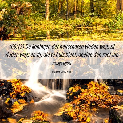 Picture 06 - Psalmen 68:12 NLD - (68:13) De koningen der heirscharen vloden weg, - Bible Verse Picture