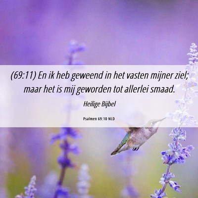 Picture 06 - Psalmen 69:10 NLD - (69:11) En ik heb geweend in het vasten mijner - Bible Verse Picture