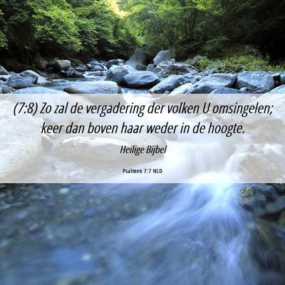 Picture 06 - Psalmen 7:7 NLD - (7:8) Zo zal de vergadering der volken U - Bible Verse Picture
