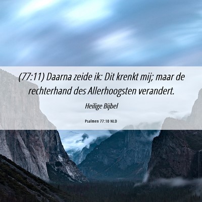 Picture 06 - Psalmen 77:10 NLD - (77:11) Daarna zeide ik: Dit krenkt mij; maar de - Bible Verse Picture