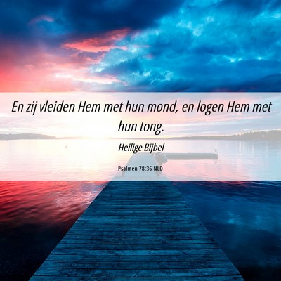 Picture 06 - Psalmen 78:36 NLD - En zij vleiden Hem met hun mond, en logen Hem met - Bible Verse Picture