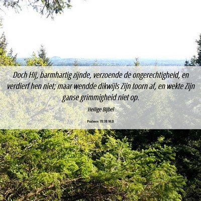 Picture 06 - Psalmen 78:38 NLD - Doch Hij, barmhartig zijnde, verzoende de - Bible Verse Picture