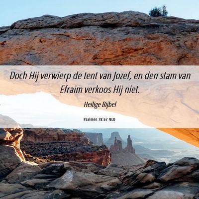 Picture 06 - Psalmen 78:67 NLD - Doch Hij verwierp de tent van Jozef, en den stam - Bible Verse Picture