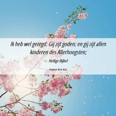 Picture 06 - Psalmen 82:6 NLD - Ik heb wel gezegd: Gij zijt goden; en gij zijt - Bible Verse Picture