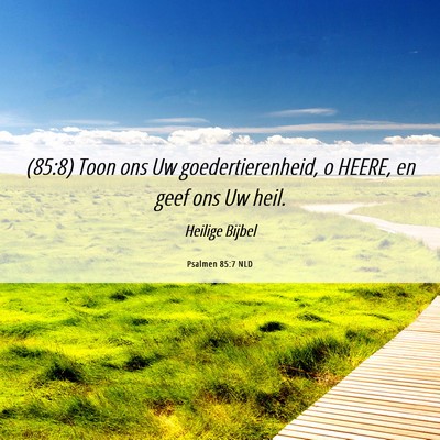 Picture 06 - Psalmen 85:7 NLD - (85:8) Toon ons Uw goedertierenheid, o HEERE, en - Bible Verse Picture