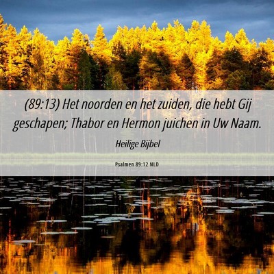 Picture 06 - Psalmen 89:12 NLD - (89:13) Het noorden en het zuiden, die hebt Gij - Bible Verse Picture