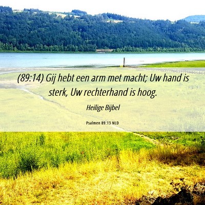 Picture 06 - Psalmen 89:13 NLD - (89:14) Gij hebt een arm met macht; Uw hand is - Bible Verse Picture