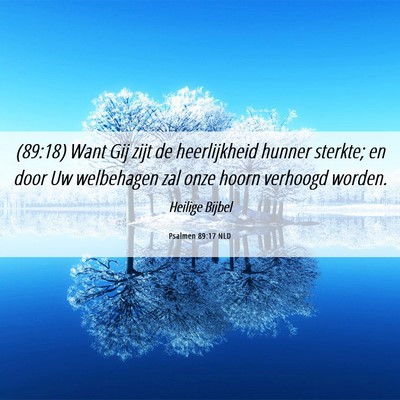 Picture 06 - Psalmen 89:17 NLD - (89:18) Want Gij zijt de heerlijkheid hunner - Bible Verse Picture