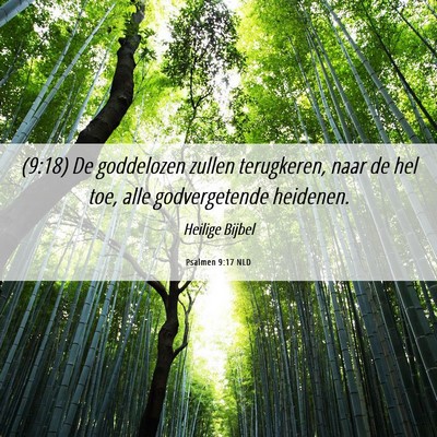 Picture 06 - Psalmen 9:17 NLD - (9:18) De goddelozen zullen terugkeren, naar de - Bible Verse Picture