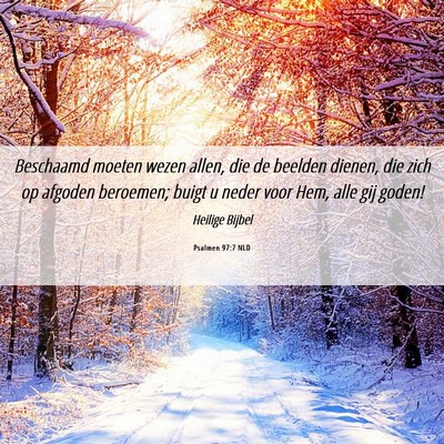 Picture 06 - Psalmen 97:7 NLD - Beschaamd moeten wezen allen, die de beelden - Bible Verse Picture