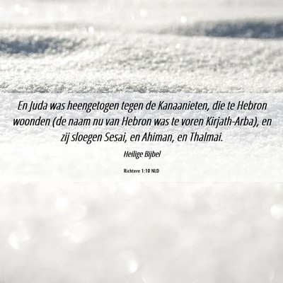 Picture 06 - Richtere 1:10 NLD - En Juda was heengetogen tegen de Kanaanieten, die - Bible Verse Picture