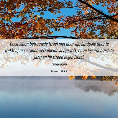 Picture 06 - Richtere 11:20 NLD - Doch Sihon betrouwde Israel niet door zijn - Bible Verse Picture