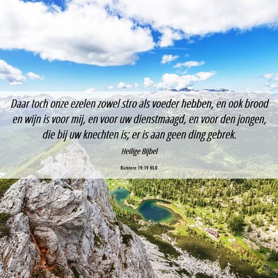 Picture 06 - Richtere 19:19 NLD - Daar toch onze ezelen zowel stro als voeder - Bible Verse Picture