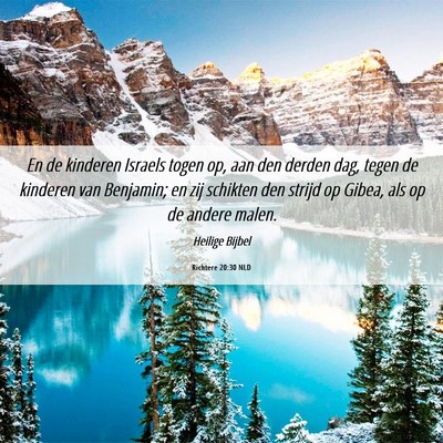 Picture 06 - Richtere 20:30 NLD - En de kinderen Israels togen op, aan den derden - Bible Verse Picture