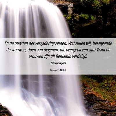 Picture 06 - Richtere 21:16 NLD - En de oudsten der vergadering zeiden: Wat zullen - Bible Verse Picture