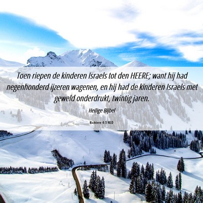 Picture 06 - Richtere 4:3 NLD - Toen riepen de kinderen Israels tot den HEERE; - Bible Verse Picture