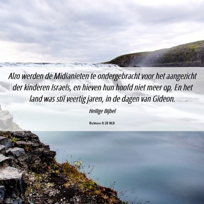 Picture 06 - Richtere 8:28 NLD - Alzo werden de Midianieten te ondergebracht voor - Bible Verse Picture