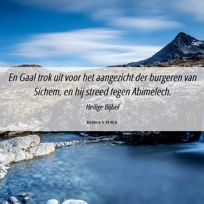 Picture 06 - Richtere 9:39 NLD - En Gaal trok uit voor het aangezicht der burgeren - Bible Verse Picture