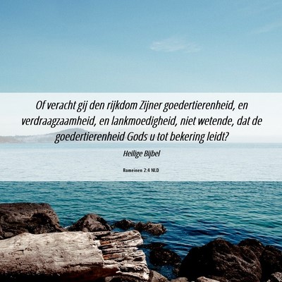 Picture 06 - Romeinen 2:4 NLD - Of veracht gij den rijkdom Zijner - Bible Verse Picture