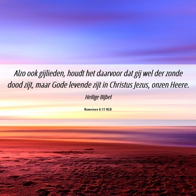 Picture 06 - Romeinen 6:11 NLD - Alzo ook gijlieden, houdt het daarvoor dat gij - Bible Verse Picture