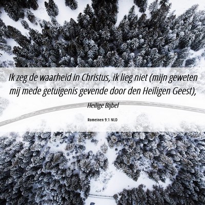 Picture 06 - Romeinen 9:1 NLD - Ik zeg de waarheid in Christus, ik lieg niet - Bible Verse Picture