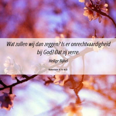 Picture 06 - Romeinen 9:14 NLD - Wat zullen wij dan zeggen? Is er - Bible Verse Picture
