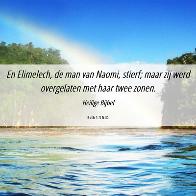 Picture 06 - Ruth 1:3 NLD - En Elimelech, de man van Naomi, stierf; maar zij - Bible Verse Picture