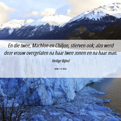Picture 06 - Ruth 1:5 NLD - En die twee, Machlon en Chiljon, stierven ook; - Bible Verse Picture