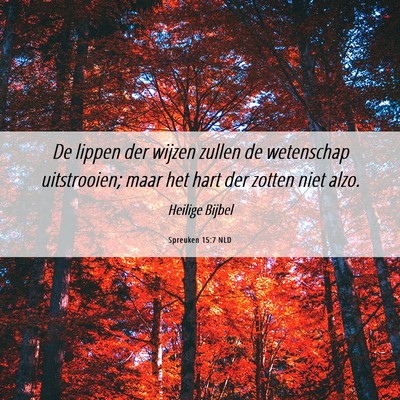 Picture 06 - Spreuken 15:7 NLD - De lippen der wijzen zullen de wetenschap - Bible Verse Picture