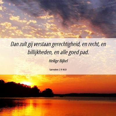 Picture 06 - Spreuken 2:9 NLD - Dan zult gij verstaan gerechtigheid, en recht, en - Bible Verse Picture