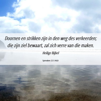 Picture 06 - Spreuken 22:5 NLD - Doornen en strikken zijn in den weg des - Bible Verse Picture