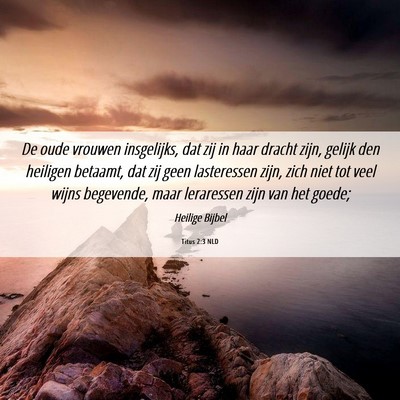 Picture 06 - Titus 2:3 NLD - De oude vrouwen insgelijks, dat zij in haar - Bible Verse Picture
