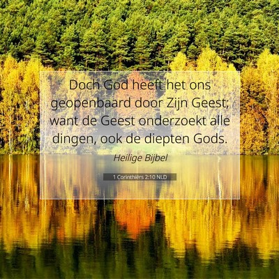 Picture 07 - 1 Corinthiërs 2:10 NLD - Doch God heeft het ons geopenbaard door Zijn - Bible Verse Picture