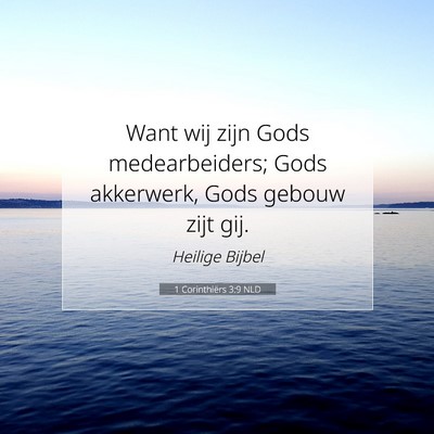 Picture 07 - 1 Corinthiërs 3:9 NLD - Want wij zijn Gods medearbeiders; Gods akkerwerk, - Bible Verse Picture