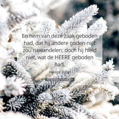 Picture 07 - 1 Koningen 11:10 NLD - En hem van deze zaak geboden had, dat hij andere - Bible Verse Picture