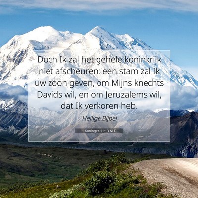 Picture 07 - 1 Koningen 11:13 NLD - Doch Ik zal het gehele koninkrijk niet - Bible Verse Picture