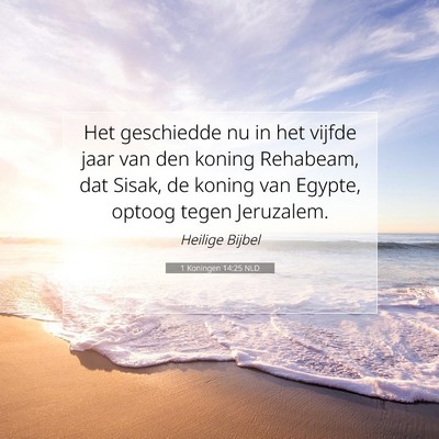 Picture 07 - 1 Koningen 14:25 NLD - Het geschiedde nu in het vijfde jaar van den - Bible Verse Picture