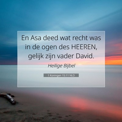Picture 07 - 1 Koningen 15:11 NLD - En Asa deed wat recht was in de ogen des HEEREN, - Bible Verse Picture